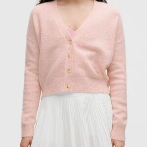 lululemon athletica Pink Mist Alpaca Wool-Blend Cardigan Sweater